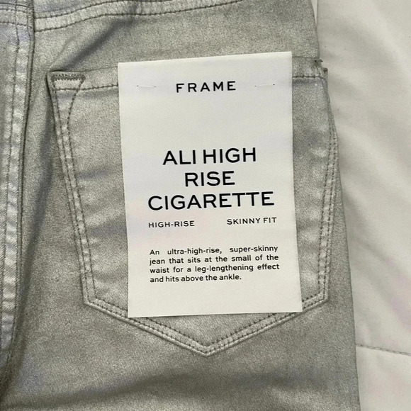 Frame Ali Highrise metallic coated denim - Picture 8 of 11
